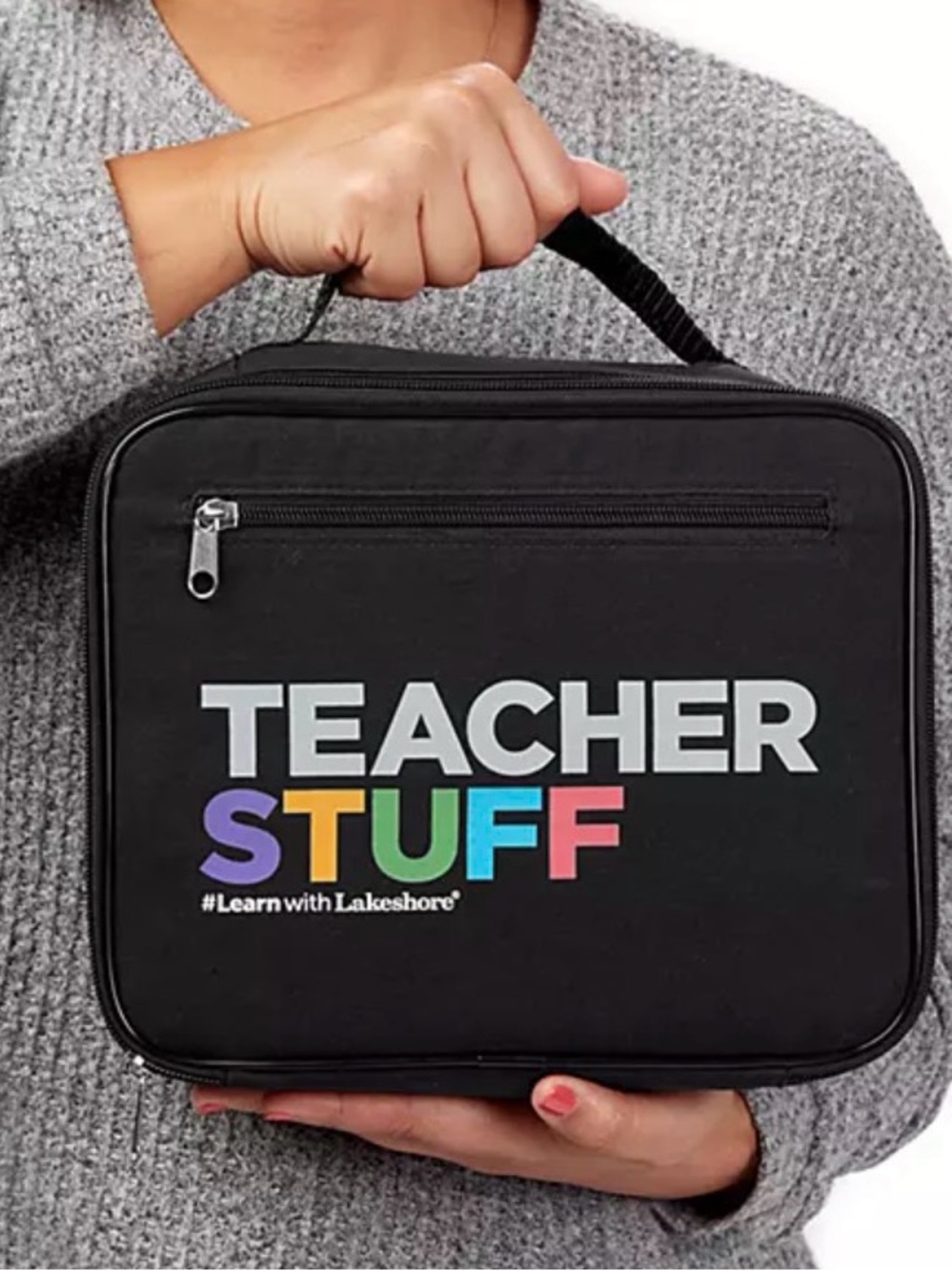 New•Lakeshore Learning Teacher Stuff Lunch Bag.